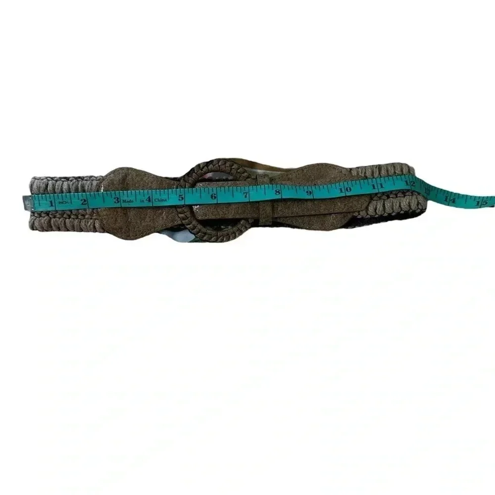 Vintage boho women's stretch brown belt